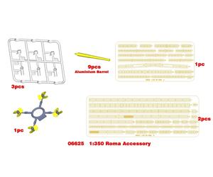 Trumpeter 06625 - 1:350 Cuirassé De La Marine Italienne RN Roma Acces. - Neuf