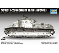 Trumpeter 07151 - 1:72 Soviet T-28 Medium Réservoir (Riveted) - Neuf