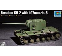 Trumpeter Maquette KV-2 Russe 1:72 avec 107 mm ZIS-6