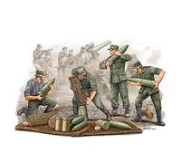 Trumpeter Set de 4 Figurines Artilleurs Allemands (En Action N02) – Échelle 1:35