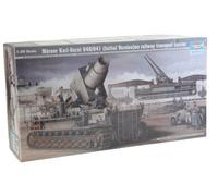 Trumpeter 00208 modèle Kit Mortier Karl Appareil 040/041 sur Ferroviaire de Transport de Trailer