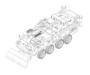 Trumpeter 1:72 - M1132 Stryker Ingénieur Équipe Véhicule w/SOB