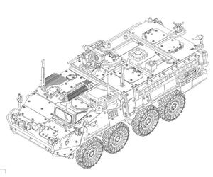 Trumpeter 757423-1/72 M1130 Stryker Command Vehicle - Échelle 1:72