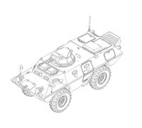Trumpeter - Maquette Blindé M706 Commando Armored Car in Vietnam 07439 1/72ème Maquette Char Promo