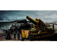 Trumpeter muxmsc-00209 modèle Kit Mortier Karl Appareil 040/041 sur Ferroviaire de Transport de Trailer