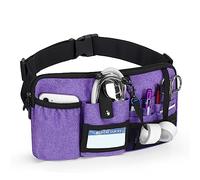 Trunab Sac Banane d'Infirmière Multifonctionnel avec 12 Poches à Outils Essentielles, Porte-Ruban, Ceinture Réglable, Pochette Infirmiere pour Infirmière et Étudiant en Soins Infirmiers,Violet