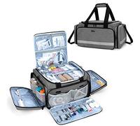 Trunab Sac de Premier Secours Vide Gris, Sac Secours Médical d'Urgence Professionnel Grande Capacité avec Planche Division Intérieur et Fond Antidérapant,Convient à Infirmière, Domicile, EMT, EMS