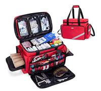 Trunab Sac Medical Vide, Rouge Sac Urgence Sacoche Infirmiere Professionnel Grande Capacité avec Planche Division Intérieur et Fond Antidérapant, Malette Infirmière à Domicile