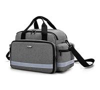Trunab Sac Premier Soins, Sac de Secouriste Convient à Visite à Domicile, Sac Bandoulière Porter Fourmitures Médical avec Nombreuse Poches pour Étudiant Infirmière, Vide, Gris