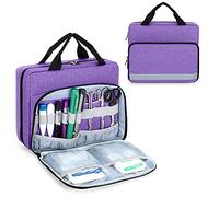 Trunab Sac Stethoscope Etui Stéthoscope, Compatible avec 3M Littmann/MDF/ADC et Autres Accessoires, Trousse Premier Secours Vide, Trousse Pharmacie avec Plusieurs Pochette, Violet