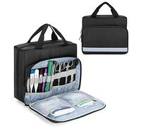 Trunab Sac Stethoscope Etui Stéthoscope, Compatible avec 3M Littmann/MDF/ADC et Autres Accessoires, Trousse Premier Secours Vide, Trousse Pharmacie avec Plusieurs Pochette, Noir