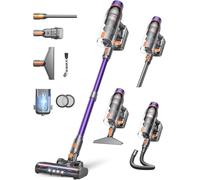 Trunera Aspirateur Balai sans Fil 550W /45KPa, 60 Min d’Autonomie avec Mode Auto, Aspirateur sans Fil Puissant Autoportant avec Support Mural pour Tapis, Sols Durs & Poils d’Animaux - Bac à Poussiè