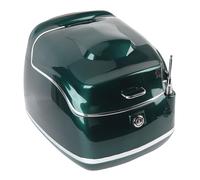 Trunk à Bagages de Moto, Usure Résister ABS Boîte Supérieure de Moto avec Plaque de Base pour de Casque (Vert foncé)