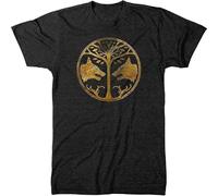 Trunk Candy Mens Destiny Distressed Gold Iron Banner Tri Blend T Shirt Black Manches Courtes(XX-Large)