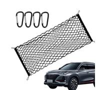 Trunk Mesh Cargo Net - Car Trunk Mesh Bag | Vertical Grocery Storage Holder with Hooks | Elastic Nylon Rear Cargo Storage Organizer | Automotive Seat Back Organizers for SUV, RV, Car