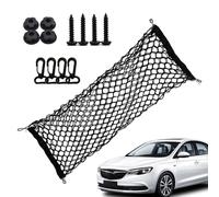 Trunk Mesh Cargo Net - Car Trunk Mesh Bag | Vertical Grocery Storage Holder with Hooks | Elastic Nylon Rear Cargo Storage Organizer | Automotive Seat Back Organizers for SUV, RV, Car