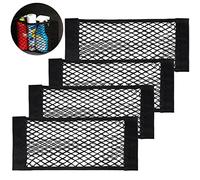 Trunk Storage Net, Warxin [4 Pack] Filet de Rangement , Sticker String Net Stockage de maille Ajouter Organisateurs，Sac Pocket Organizer pour Pour les Voiture (40x25cm)