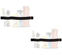 TrunkExpert Bandes Scratch pour Voiture, Lot de Deux, 60x5x0,3cm, Organiseur de Coffre, Deux Compartiments, Flexible, Résistant, Noir, Imperméable, pour Fixer les Objets Transportés