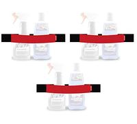 TrunkExpert Lot de 3 Bandes Auto-Agrippante Auto 40x5x0.3cm Organiseur de Coffre Flexible Résistant Rouge Fixation Etanche Objets Transportés