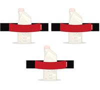 TrunkExpert Lot de 3 Bandes Fermeture scratch de Voiture 30x5x0.3cm Organisateur de Coffre Flexible Résistant Rouge Imperméable Fixe Objets Transportés