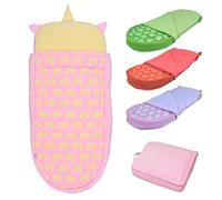 Trunki Bedtime Explorer Lit de voyage gonflable pour enfants et sac de couchage, matelas gonflable pour tout-petits, lit de camp gonflable pour soirées pyjama, camping, crèche et séjours d'une nuit
