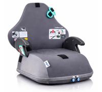 Trunki BoostApak Siège auto rehausseur & Sac à dos pour enfant - Siège auto de voyage i-Size, Sac à dos pour enfant approuvé 8 L et Siège auto rehausseur (126-150 cm) - Gris