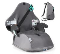Trunki BoostApak Siège rehausseur et sac à dos pour enfants - Siège auto de voyage i-Size, 8 L approuvé pour les bagages à main et rehausseur de voiture (126-150 cm) - Gris