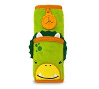 Trunki Coussin Sangle pour Ceinture de Sécurité Enfant - SnooziHedz Dino le Dinosaure (Vert)