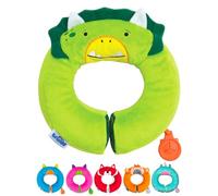 Trunki Coussin Voyage Avion Enfants et Mentonnière Enfants | Coussin Voiture Enfants Soutien les Têtes Endormies dans le Siège Auto, l'Avion, le Vélo ou la Poussette | Yondi Dinosaure Dudly (Vert)