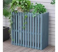 TRUNXU ache Climatiseur de Ventilation pour L'extérieur, Cache Clim en Bois Support de Pot de Fleur de Plante, pour L'extérieur pour Cacher le Climatiseur (Color : Blue, Size : 85x35x80cm/33x14x3