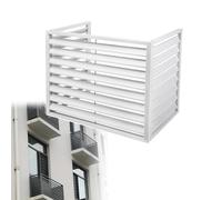 TRUNXU ache Climatiseur Exterieur Aluminium, Cache Climatiseur Exterieur, Clôture pour Cacher le Climatiseur, Support de Fleurs, Clôture de Jardin pour L'extérieur du Bâtiment (Color : Bianco, Si