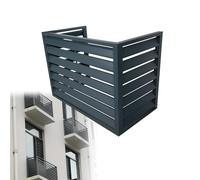 TRUNXU ache Climatiseur Exterieur Aluminium, Cache Climatiseur Exterieur, Clôture pour Cacher le Climatiseur, Support de Fleurs, Clôture de Jardin pour L'extérieur du Bâtiment (Color : Gris, Size