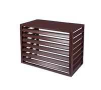 TRUNXUCL Cache Climatiseur Exterieur Aluminium, Cache Pompe a Chaleur Extérieur, Séparateur D'espace a Persiennes Autoportant, Clôture de Confidentialité de Jardin de Support de Fleurs (Color : Brown