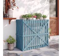 TRUNXUCL Cache Climatiseur Exterieur Bois Étagère Plante, Cache Pompe a Chaleur Extérieur, Support de Pot de Fleur de Plante de Jardin Autoportant pour L'extérieur pour Cacher le Climatiseur (Color :