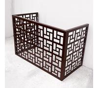 TRUNXU ache Climatiseur Exterieur, Cache Climatiseur Exterieur Aluminium, Réduction du Bruit, pour Rue Commerçante, Appartement (Color : Brown, Size : 1.5P)