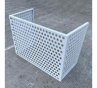 TRUNXU ache Climatiseur Exterieur, Cache Climatiseur Exterieur Aluminium, Réduction du Bruit, pour Rue Commerçante, Appartement (Color : Bianco, Size : 1.5P)
