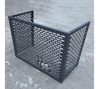 TRUNXU ache Climatiseur Exterieur, Cache Climatiseur Exterieur Aluminium, Réduction du Bruit, pour Rue Commerçante, Appartement (Color : Gris, Size : 2-3P)