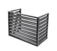 TRUNXUCL Cache Climatiseur Exterieur, Cache Climatiseur Exterieur Aluminium, Séparateur D'espace a Persiennes Autoportants, Réduction du Bruit, Anti Poussière et Étanche (Color : Gris, Size : 1.5P-3