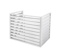 TRUNXUCL Cache Climatiseur Exterieur, Cache Climatiseur Exterieur Aluminium, Séparateur D'espace a Persiennes Autoportants, Réduction du Bruit, Anti Poussière et Étanche (Color : Bianco, Size : 1.5P