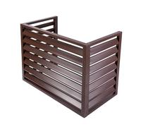 TRUNXUCL Cache Climatiseur Exterieur, Cache Climatiseur Exterieur Aluminium, Séparateur D'espace a Persiennes Autoportants, Réduction du Bruit, Anti Poussière et Étanche (Color : Brown, Size : 1.5P-