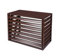 TRUNXUCL Cache Climatiseur Exterieur, Cache Climatiseur Exterieur Aluminium, Séparateur D'espace a Persiennes Autoportants, Réduction du Bruit, Anti Poussière et Étanche (Color : Brown, Size : 1.5P-