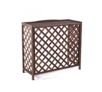 TRUNXUCL Cache Climatiseur Exterieur, Cache Climatiseur Exterieur Bois pour L'extérieur, Caisson Anti Bruit Pompe a Chaleur, Présentoir de Pot de Fleur pour Décoration Extérieure et Intérieure (Color