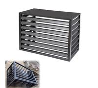 TRUNXUCL Cache Climatiseur Exterieur en Aluminium, Cache Pompe a Chaleur Extérieur, Cache Climatiseur Exterieur Aluminium, Les Jardins et les Rues Commerciales (Color : Gray-4 Sides-A, Size : 100x70