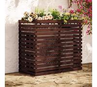 TRUNXUCL Cache Climatiseur Exterieur en Bois, Clôture de Climatiseur de Jardin, Étagère Plante Cache Climatiseur, Support de Climatisation a Persiennes pour Décoration Extérieure et Intérieure (Color