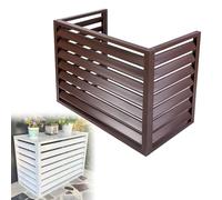 TRUNXUCL Cache Pompe a Chaleur Extérieur en Aluminium, Cache Clim Divisé, Stores D'unité Extérieure, Clôture pour Cacher le Climatiseur pour la Climatisation Extérieure (Color : Brown, Size : 3P-3 S