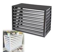 TRUNXUCL Cache Pompe a Chaleur Extérieur en Aluminium, Cache Clim Divisé, Stores D'unité Extérieure, Clôture pour Cacher Le Climatiseur pour la Climatisation Extérieure (Color : Gris, Size : 1.5P-4
