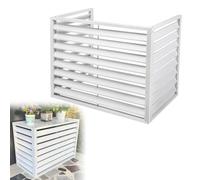 TRUNXUCL Cache Pompe a Chaleur Extérieur en Aluminium, Cache Clim Divisé, Stores D'unité Extérieure, Clôture pour Cacher le Climatiseur pour la Climatisation Extérieure (Color : Bianco, Size : 1.5P-