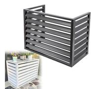 TRUNXUCL Cache Pompe a Chaleur Extérieur en Aluminium, Cache Clim Divisé, Stores D'unité Extérieure, Clôture pour Cacher le Climatiseur pour la Climatisation Extérieure (Color : Gris, Size : 3P-3 Si