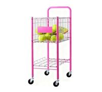 TRUNXUCL Chariot à Balle de Tennis à roulettes, Ramasse Balles, Panier de Pickleball, Ramasse Balle Tennis, Porte Balles de Pickleball(37.5x47x95cm/15x18.5x37.5in)