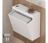 TRUNXU istributeur Essuie Main, Dévidoir Papier Toilette, Porte Papier Toilette Mural, Distributeur Papier Toilette, Métal(White)